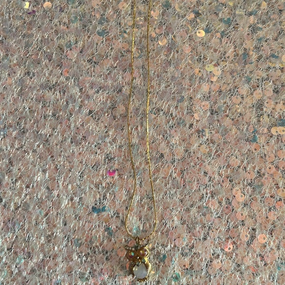 18 Karat Gold Plated Owl Necklace - Picture 2 of 5